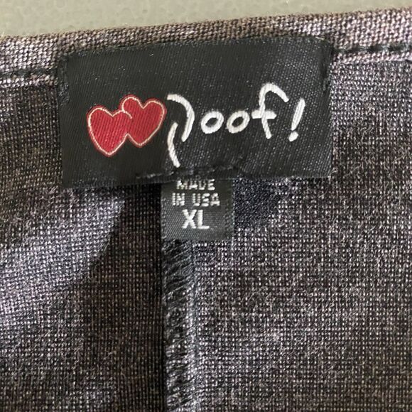 Poof New York Dress Size XL Gray A-Line Mini Cap Sleeve Distressed Destroyed USA - Picture 4 of 8